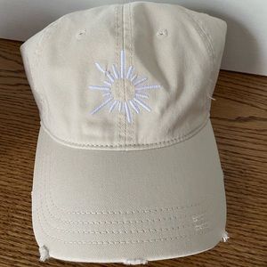 Womens Creme colored Baseball cap